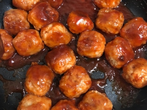 冷凍肉団子でミートボール